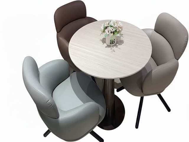 TABLE A MANGER 3 PLACES REF544 BLANC/NOIR