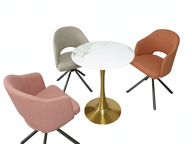 TABLE A MANGER 3 PLACES EN MARBRE REF 6043# COULEUR GRIS