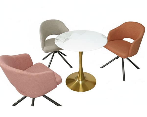 TABLE A MANGER 3 PLACES EN MARBRE REF 6043# COULEUR GRIS