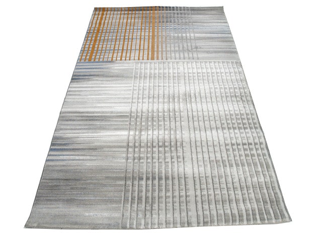 MOQUETTE 160*230 REF 608-011 GRIS/BLEU/ORANGE