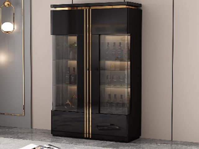 VAISSELIER REF 90571 NOIR/GOLD 900X400X1900