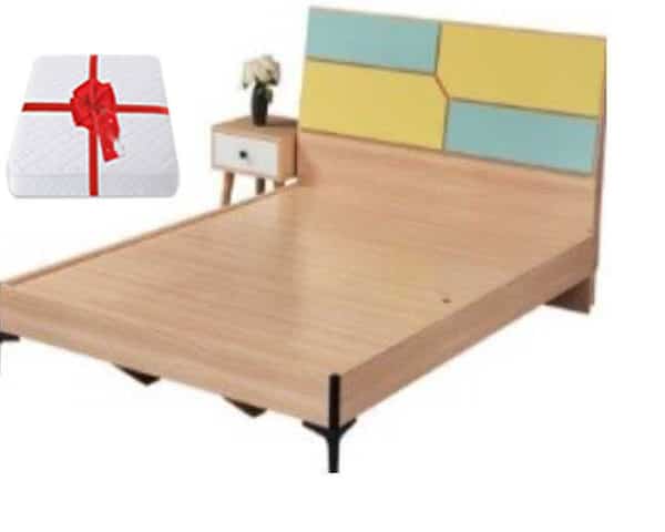 CHAMBRE A COUCHER ENFANT 120X200 A81203 BATES CL03 JAUNE/BLAN+MATEL