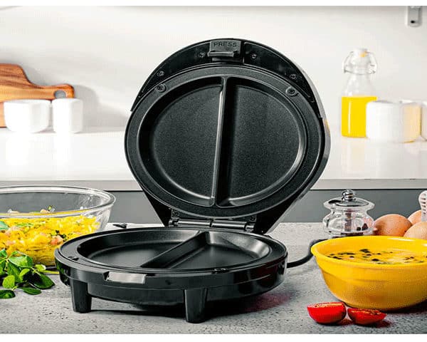 MACHINE À OMELETTES GEEPAS GOM36535U INOX NOIR BLANC