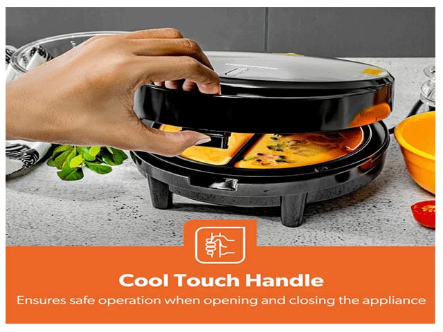 MACHINE À OMELETTES GEEPAS GOM36535U INOX NOIR BLANC