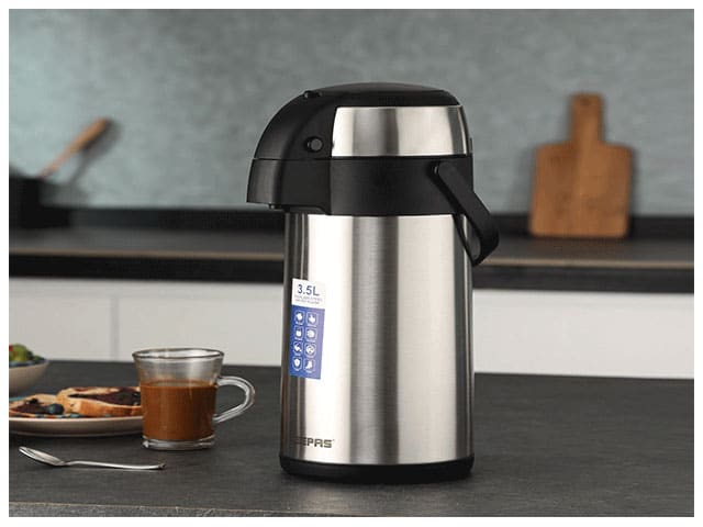 THERMOS GEEPAS 3,5L GVF5263 NOIR/INOX