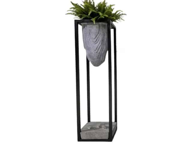 VASE DE DECORATION FLEURS REF XK-5020A GRIS/NOIR 36*36*150