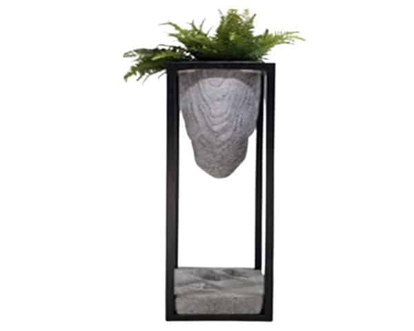 VASE DE DECORATION FLEURS REF XK-5020B GRIS/NOIR 36*36*120