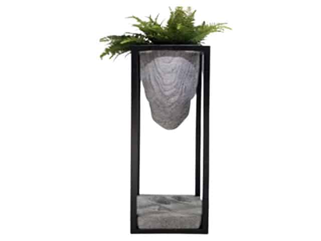 VASE DE DECORATION FLEURS REF XK-5020B GRIS/NOIR 36*36*120