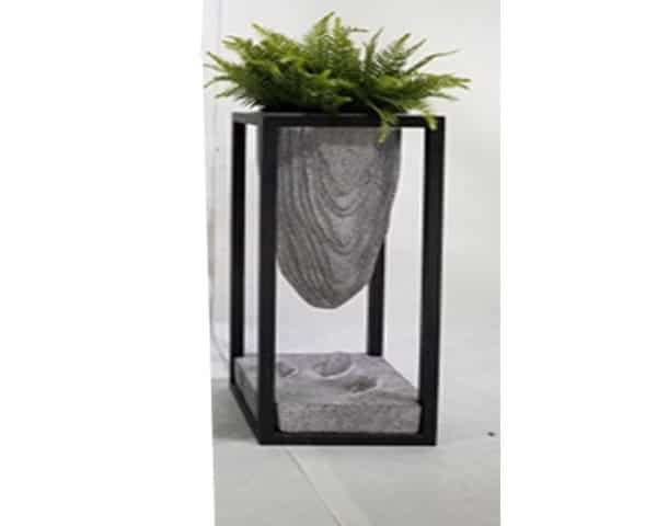 VASE DE DECORATION FLEURS REF XK-5020C GRIS/NOIR 36*36*90