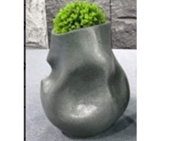 VASE DE DECORATION FLEURS REF XK-8242B GRIS 51X45X70