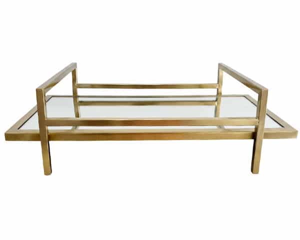 VASE DE DECORATION REF 110A COULEUR DORE/ BLANC 29*29*50