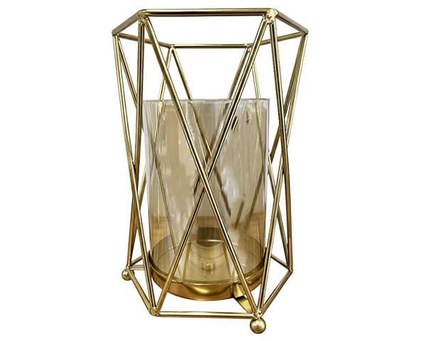 VASE DE DECORATION REF 115A COULEUR DORE 22*22*29