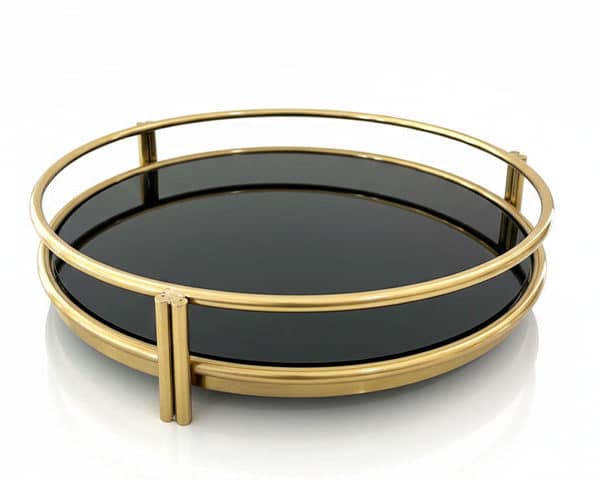 VASE DE DECORATION REF 163 COULEUR DORE/VERT/NOIR 36*36*37