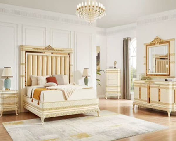 CHAMBRE A COUCHER REF 1882 BEIGE/DORE 2750*600*2470
