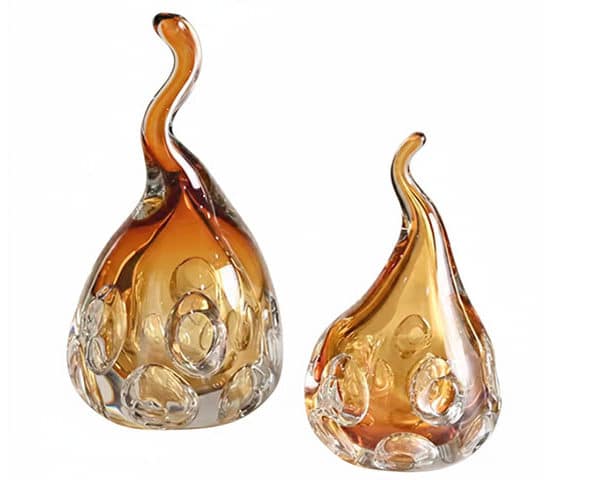VASE DE DECORATION SET DE 2 PCS REF 23-1280 REF 23-1281 PM CLR DORE Z