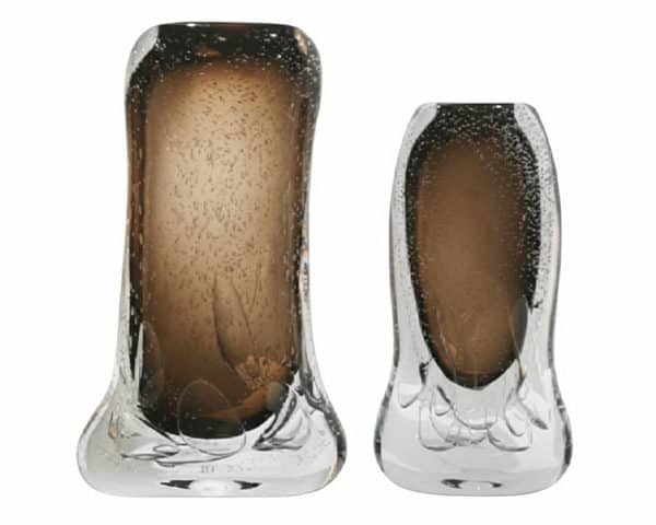 VASE DE DECORATION SET DE 2 PCS REF 28 COULEUR ARGENTE/NOIR Z