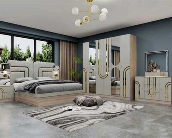 CHAMBRE A COUCHER REF HN 503 MARON/BLANC 2200*540*2200 Z