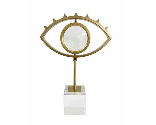 VASE DE DECORATION REF 6157ACOULEUR DORE/ BLANC 14*9*46