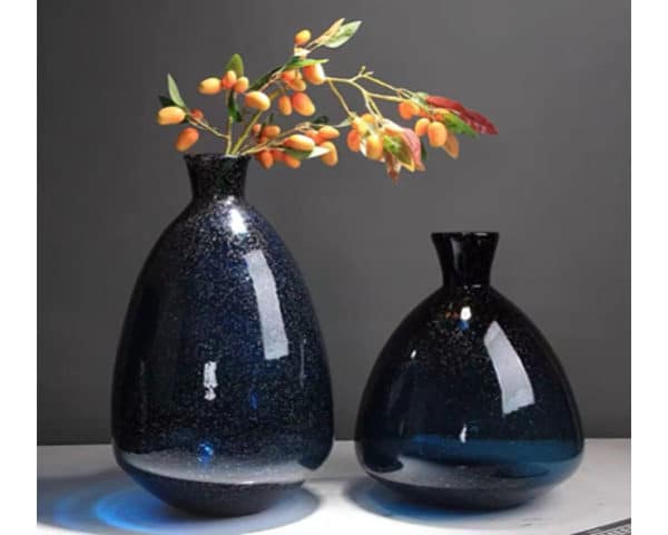 MASTEROFFICE 20 VASE DE DECORATION SET DE 2 PCS REF 834 REF 835 COULEUR NOIR Z