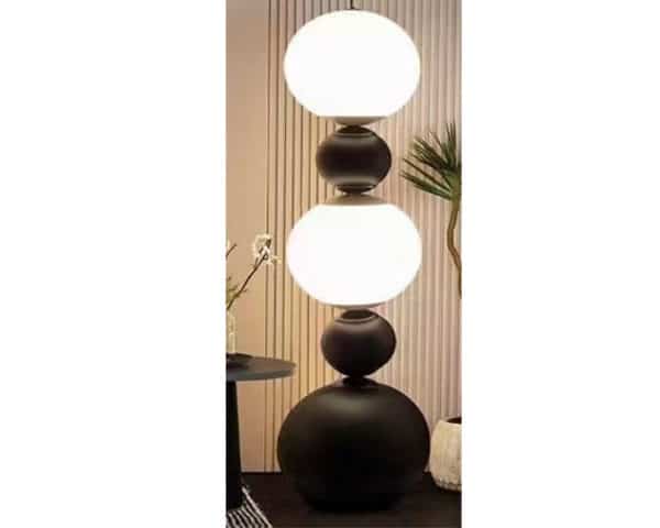 LAMPE ABAJOUR DE DECORATION NOIR/BLANC REF B001 153X47X47