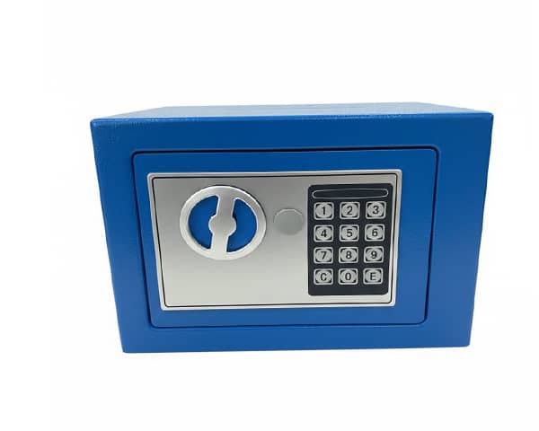 COFFRE FORT PORTABLE REF E17/F040 COULEUR BLEU