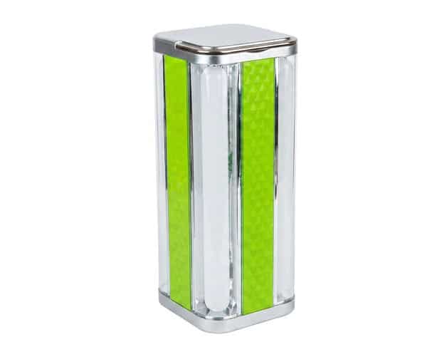 LAMPE LED SOLAIRE/RECHARGEABLE GE5595 VERT/BLANC