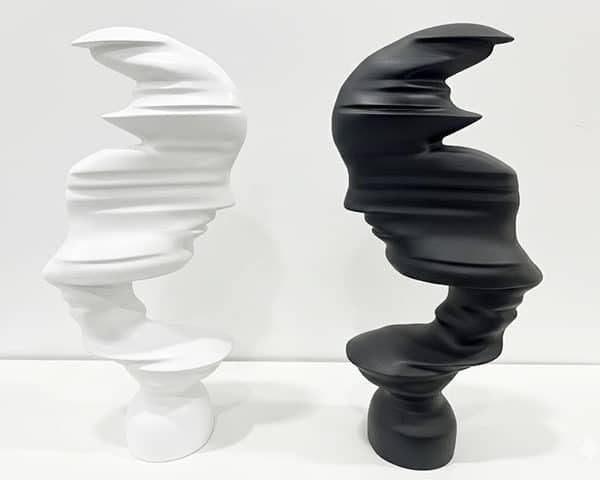 VASE DE DECORATION SET DE 2 PCS HX100 COULEUR NOIR BLANC Z