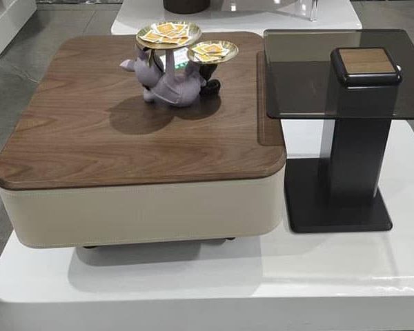 TABLE BASSE REF JQ02 70*45 COULEUR BEIGE/MARRON/NOIR