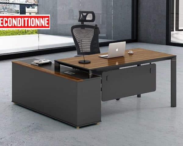 BUREAU DIRECTION KM-108 1800*900*760 MELAMINE TP-904 MARRON+GREY REC