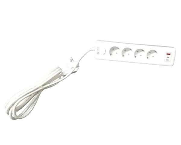 MULTIPRISE LIGHTWAVE 4 PRISES 3m AVC 2 PRTS USB+2 PRTS TYPE C ON/OFF