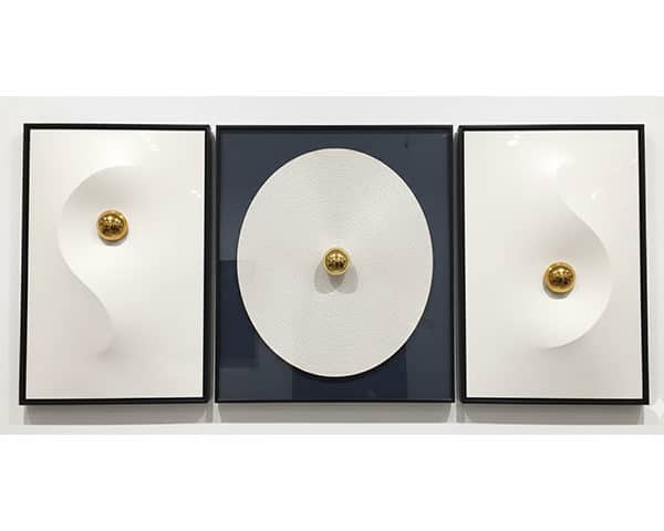 MASTEROFFICE 19 TABLEAU DE DECORATION REF 120 80X80+80X60 NOIR/BLANC/DORE