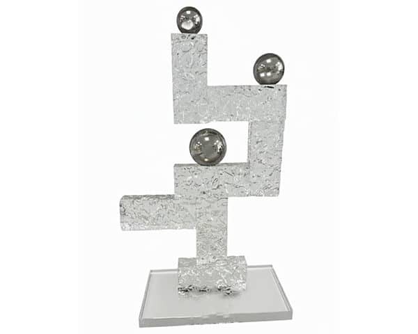 MASTEROFFICE 18 VASE DE DECORATION REF 019 H400 COULEUR ARGENTE