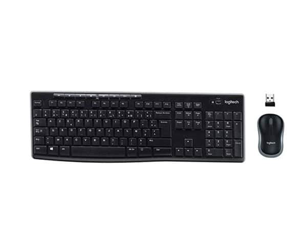 CLAVIER AZERTY+SOURIS SANS FIL LOGITECH MK270