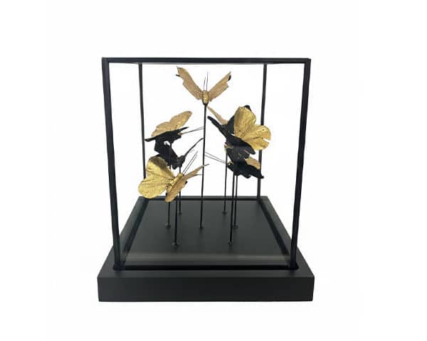 VASE DE DECORATION REF T-164 COULEUR NOIR 19*19*21,5