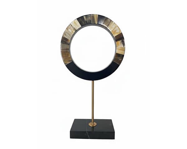 VASE DE DECORATION REF T616 COULEUR NOIR/DORE 25*25*43