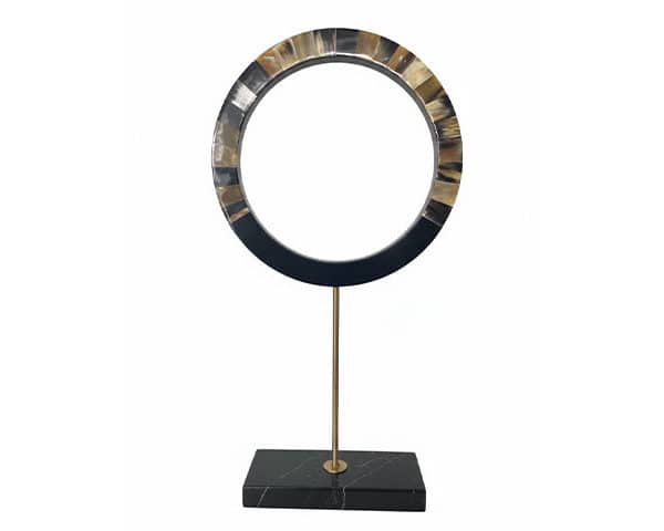 VASE DE DECORATION REF T617 COULEUR DORE/NOIR 34*34*56