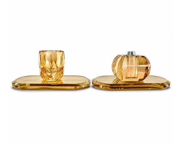 VASE DE DECORATION SET DE 2 PCS REF 32 COULEUR DORE Z