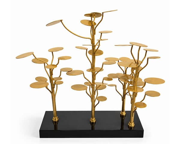 VASE DE DECORATION REF 72 COULEUR JENNA DORE/ NOIR 30*18*39