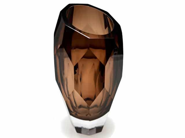 VASE DE DECORATION REF 1-113H COULEUR DOREE/ ARGENTE