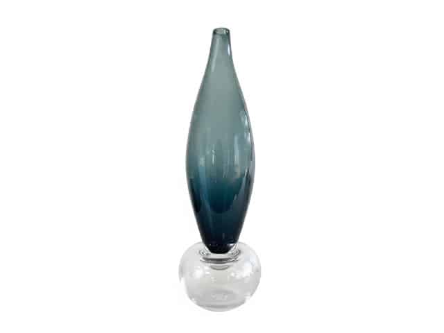 VASE DE DECORATION SET DE 2 PCS REF 22 COULEUR BLEU/ARGENTE Z