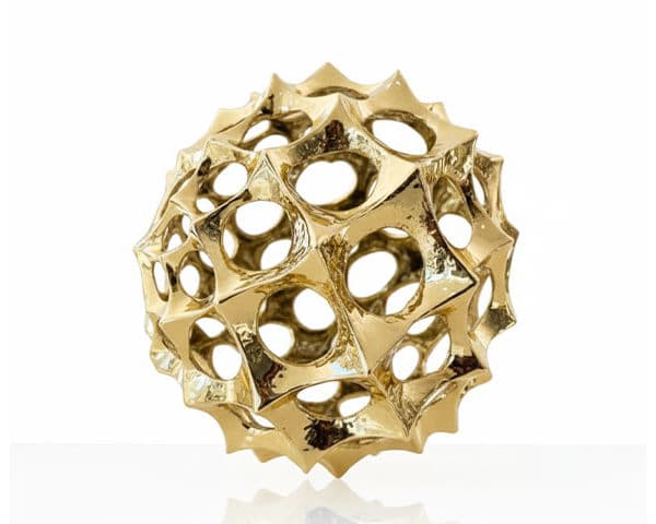 VASE DE DECORATION REF 2604 COULEUR DORE 11*8*26