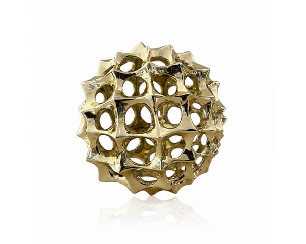 VASE DE DECORATION REF 2605 COULEUR DORE 8,5*8*25