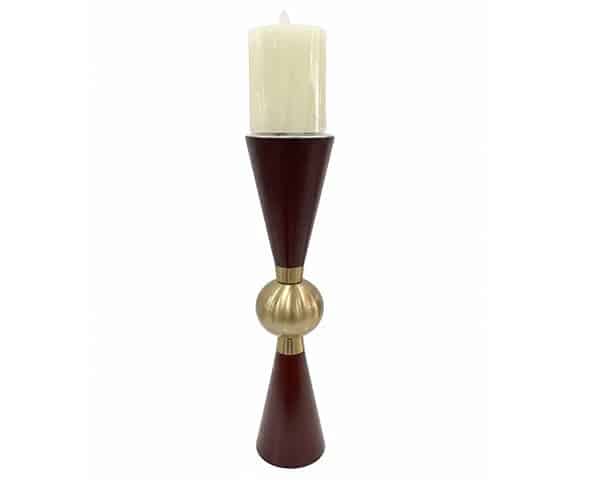 VASE DE DECORATION REF 6023B COULEUR MARRON/DORE 90*9036