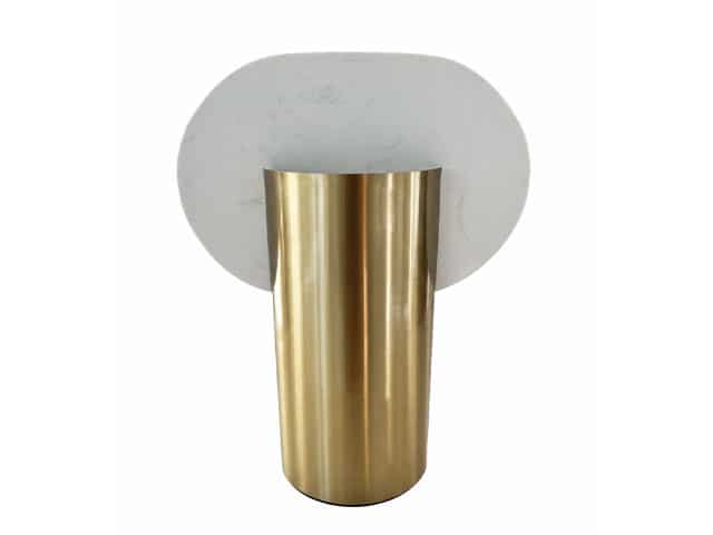 VASE DE DECORATION REF 602A COULEUR DORE/ BLANC 15*13*30