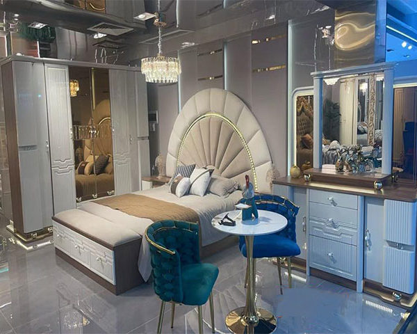 CHAMBRE A COUCHER REF D02 /BEIGE/DORE/MARRON 2400*580*2200