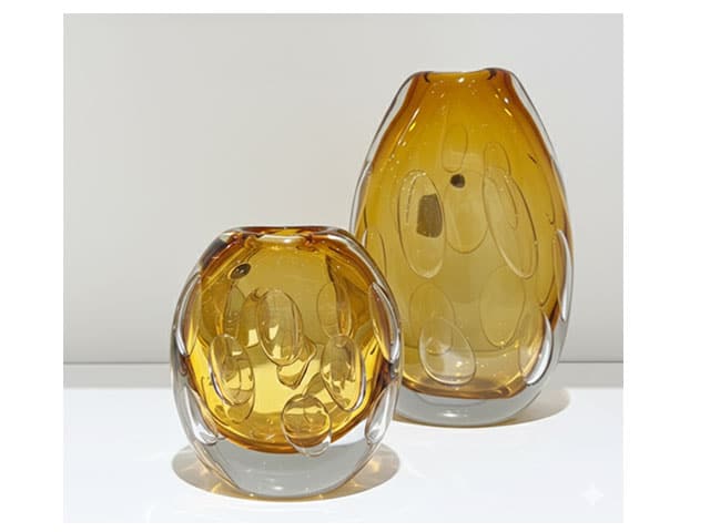 VASE DE DECORATION SET DE 2 PCS REF 31 COULEUR DORE Z