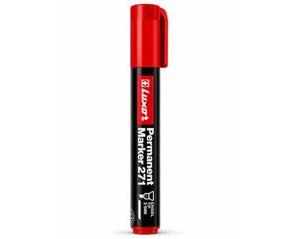 MARQUEUR PERMANENT BISEAU ROUGE 271 LUXOR REF 3533