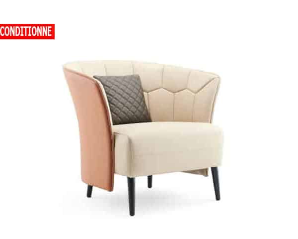 CHAUFFEUSE 1 PLACE PU JD-V17 GX011 GX012 81*72*71  NOIR/BEIGE DESTOCK