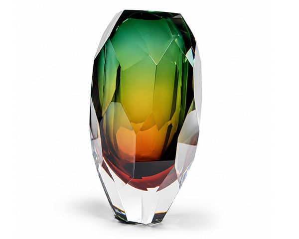 VASE DE DECORATION REF 23-1599 COULEUR VERT/DORE
