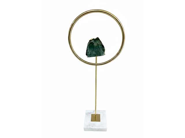 VASE DE DECORATION SET DE PCS REF T-127 T-128 COULEUR DORE/VERT Z